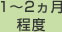 1～2ヵ月程度