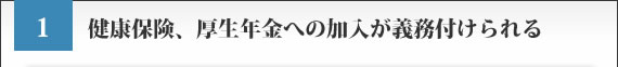 健康保険、厚生年金への加入が義務付けられる