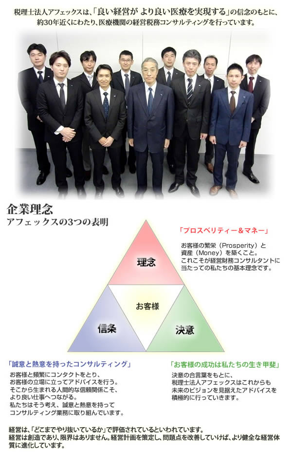 企業理念アフェックスの3つの表明